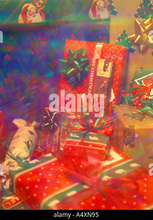 Christmas gifts and packages Stock Photo