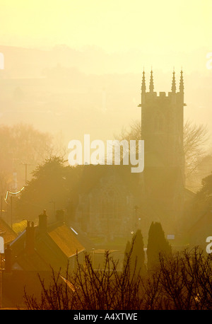 St James Church Shaftesbury in Winter Stock Photo