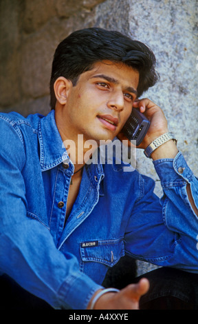 Man talking on a cellphone Stock Photo