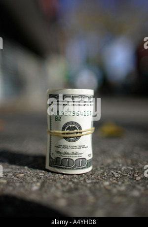 Bundle of Hundred Dollar Bill Stock Photo