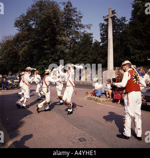 The Cotswold Morris men dancing at Winchcombe Stock Photo