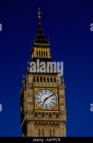 Big Ben, clock tower, Elizabeth Tower, Houses of Parliament, city, London, England, Great Britain, United Kingdom, Europe Stock Photo