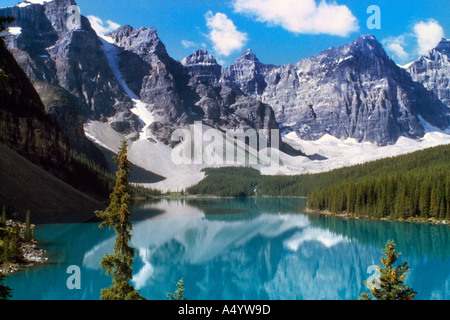 Rockies British Columbia Canada Moraine Lake Stock Photo