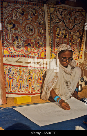 Madhubani painter Stock Photo