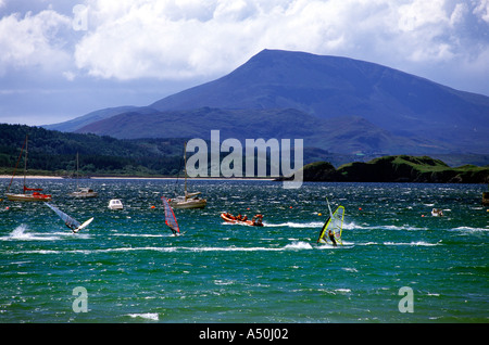 Windsurfing, Donegal, Downings, Donegal, Ireland Stock Photo