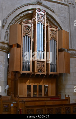 The organ, Malmesbury Abbey, Wiltshire, England, UK Stock Photo - Alamy