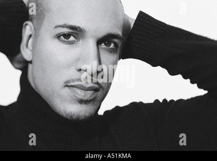 Portrait of a mixed race man Stock Photo