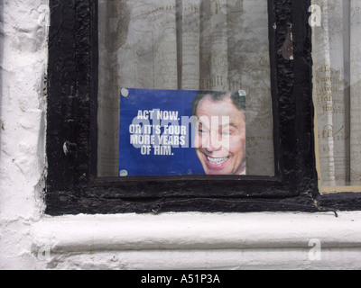 Tony Blair grinning poster 2005 general election Conservative party poster Stock Photo