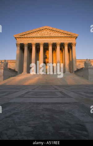 Golden doors and columns of the United States Supreme Court building Washington DC USA Stock Photo