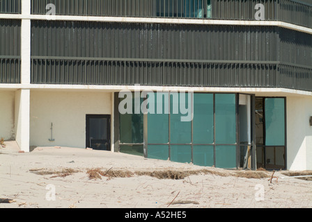 Hurricane Jeanne storm damage Hutchinson Islands condominiums damaged from storm surge Saint Lucie County Florida Stock Photo