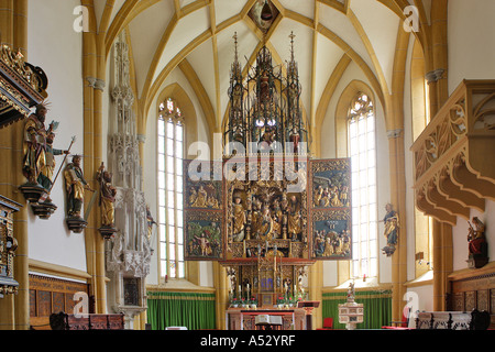 Interior view of gothic church in Heiligenblut Carinthia Austria Stock Photo