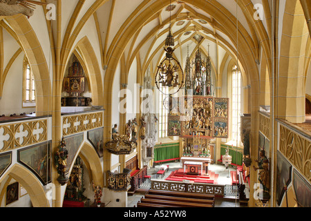 Interior view of gothic church in Heiligenblut Carinthia Austria Stock Photo