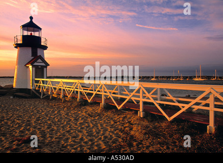 Brant Point Lighthouse, Nantucket Island, Massachusetts, USA Stock Photo