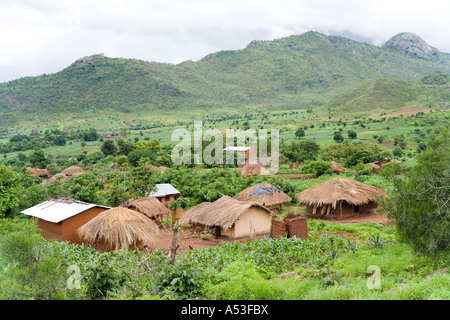 The wet rainy season at a village near Nkhoma Malawi Africa Stock Photo