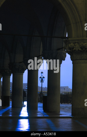 Doges Palace in St Marks Square early morning Venice Italy Stock Photo