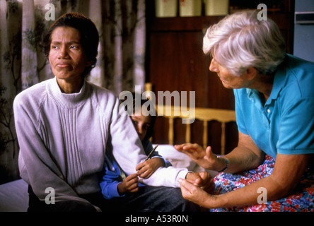 Painet ha1737 3504 health aids counsellor visiting sick mother child soa paulo brazil country developing nation less Stock Photo