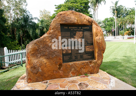 Memorial commemorating the bombing of Darwin Australia on 19th February 1942 Stock Photo