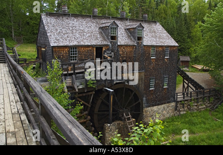 Canada New Brunswick Kings Landing Historical Settlement sawmill circa 1830 Stock Photo