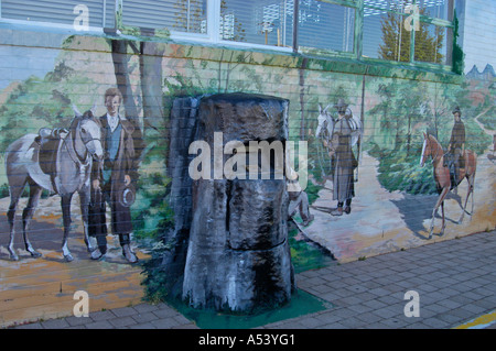 Murals in Sheffield Tasmania Australia Stock Photo