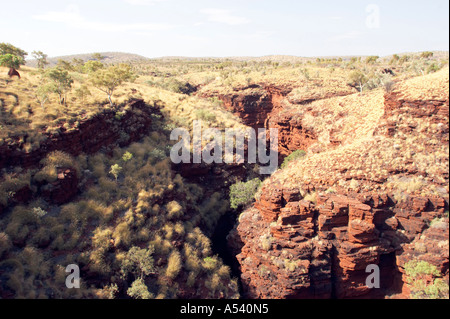 Weano Gorge and Spinifex grass Karijini National Park Pilbara region western australia WA