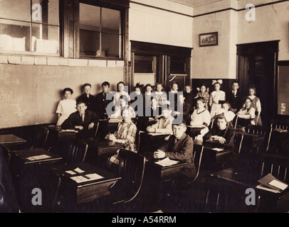 Circa 1910 classroom photo Stock Photo