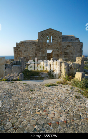 The ruined church of Ayios Philon on the Karpaz peninsula, North Cyprus ...