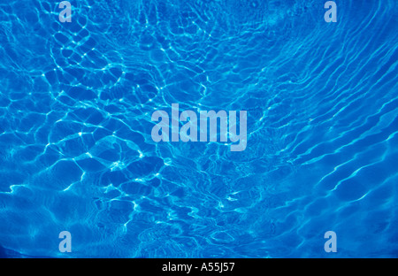 Water and sunlight reflecting in a pool Stock Photo