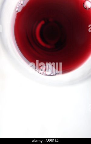 Red wine in glass Stock Photo