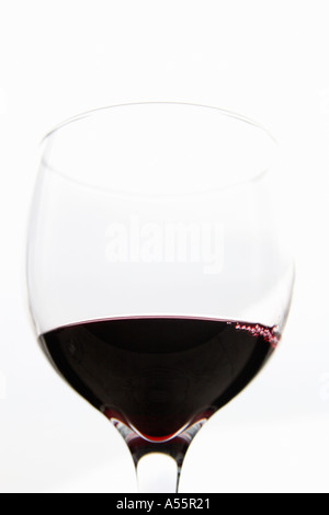 Red wine in glass Stock Photo