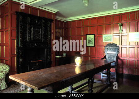 Dining room of Littledean Hall said to be the most haunted house in England Stock Photo