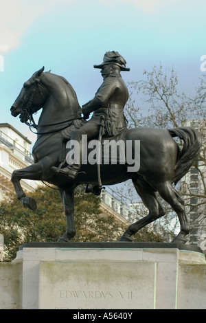 England. London. King Edward VII statue in Waterloo Place Stock Photo