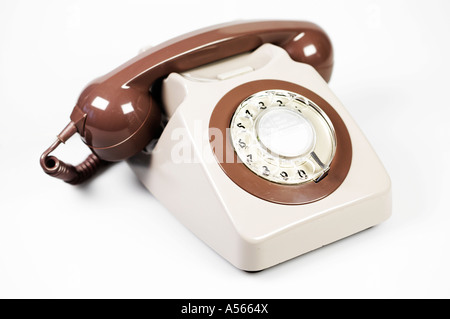 Retro Seventies Telephone British GPO 746 Stock Photo
