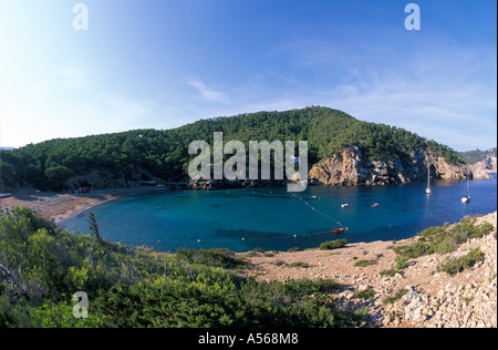 Cala Benirras near Port de Sant Miquel - Ibiza Stock Photo