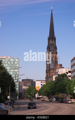 Sankt Nikolai church in Hamburg, Germany Stock Photo