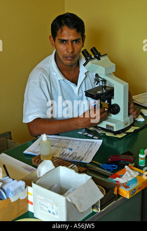 Researcher in a laboratory Brasilien Stock Photo