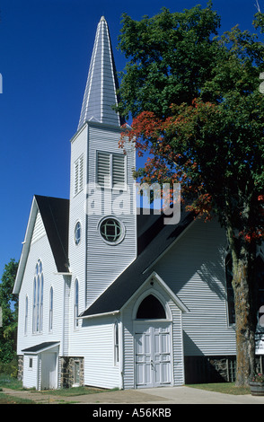 Historic country church of Rockland, Michigan Stock Photo