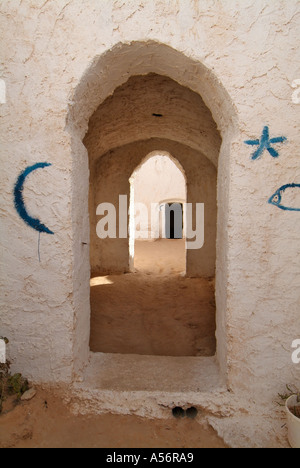 Entrance to traditional troglodyte home, Matmata, Tunisia Stock Photo
