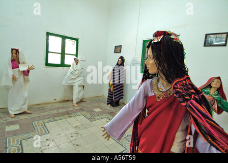 Display of traditional costumes in the museum, Ghadames, Libya Stock Photo