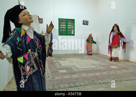 Display of traditional costumes in the museum, Ghadames, Libya Stock Photo