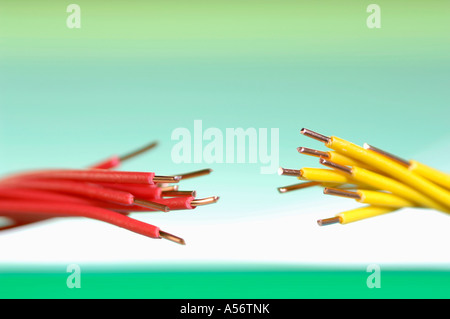 Electrical wires, close-up Stock Photo