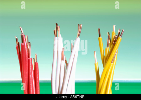 Electrical wires, close-up Stock Photo
