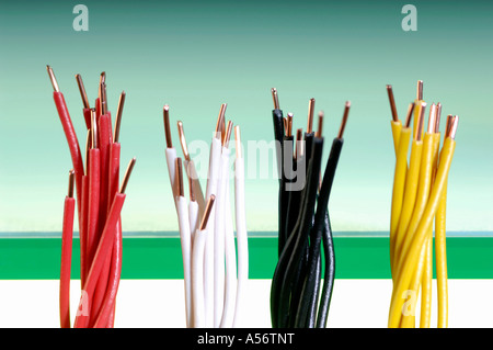 Electrical wires, close-up Stock Photo