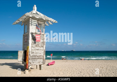 Lifeguard Hut, Fort Lauderdale Beach, Gold Coast, Florida, USA Stock Photo