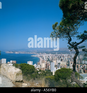 View over the resort  of Benidorm, Costa Blanca, Spain Stock Photo