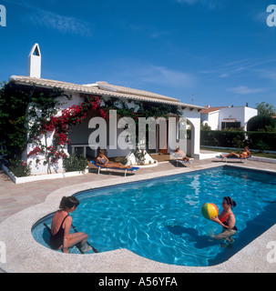 Typical private villa in Menorca, Balearic Islands, Spain Stock Photo