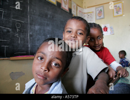 Painet jb1182 ethiopia orphans kidane mehret childrens home addis ababa africa child kid children kids education schools Stock Photo