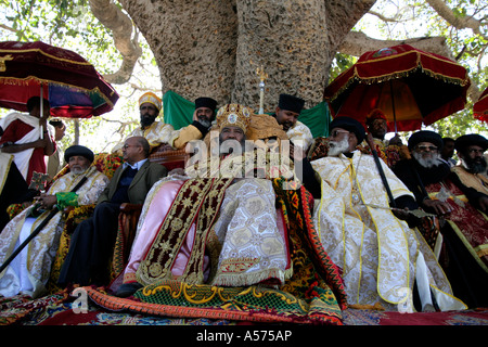 Painet jb1269 ethiopia maryam feast mary axum holiness abuna paulos patriarch ethiopian orthodox church bishops assembled Stock Photo