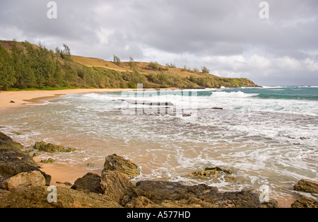 Moloaa Beach Kauai Hawaii Stock Photo