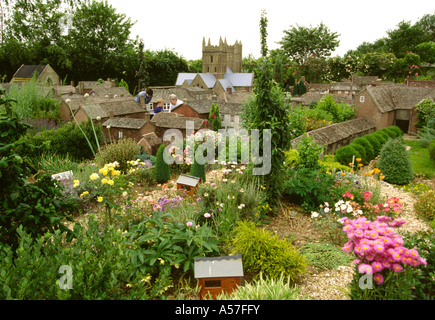 UK Dorset Wimborne Minster visitors in the Model Village Stock Photo