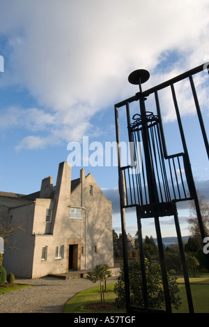 Hill House in Helensburgh UK designed by Charles Rennie Mackintosh in Art Nouveau style Stock Photo